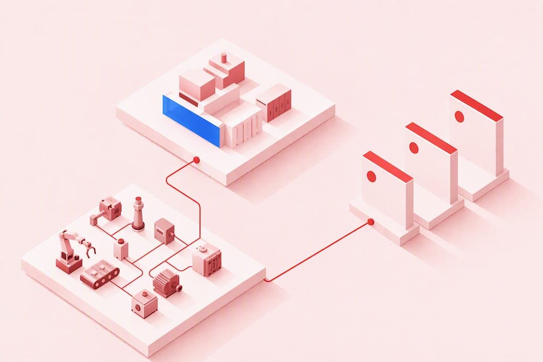 Ilustración de las capas MES y SCADA